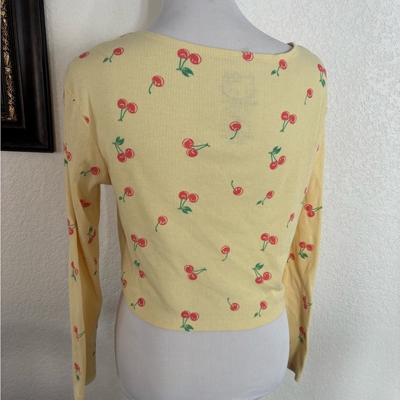 Yellow Hello Kitty Cherry Cardigan Only M - Picture 5 of 10